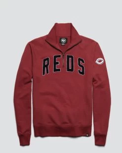 CINCINNATI REDS BANKS '47 HARRIS SCRIMMAGE 1/4 ZIP