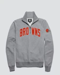 CLEVELAND BROWNS BANKS '47 HARRIS SCRIMMAGE 1/4 ZIP