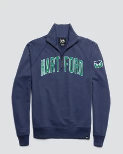 HARTFORD WHALERS VINTAGE BANKS '47 HARRIS SCRIMMAGE 1/4 ZIP
